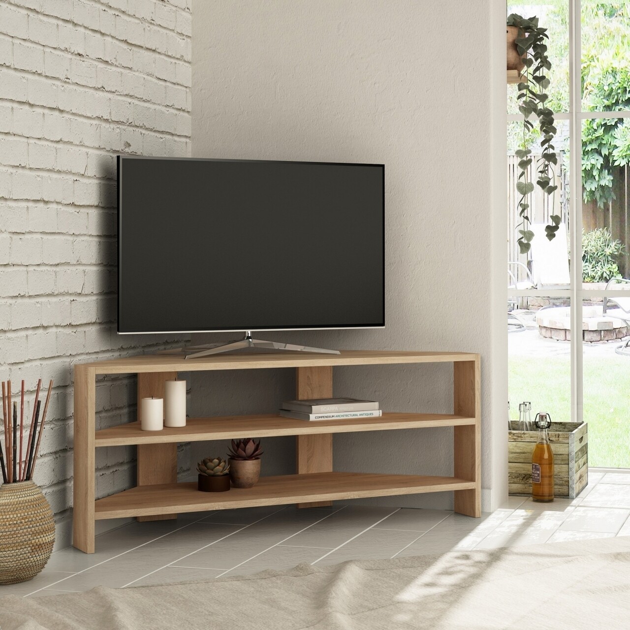Comoda TV, Homitis, Thales Corner - Oak, 36x114x45 cm - imagine 4